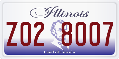IL license plate Z028007