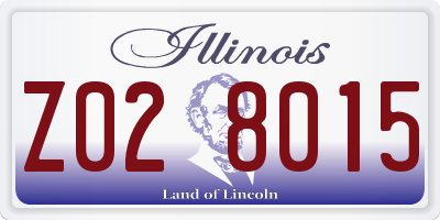 IL license plate Z028015
