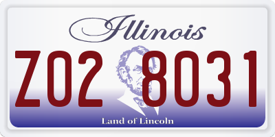 IL license plate Z028031