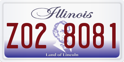 IL license plate Z028081