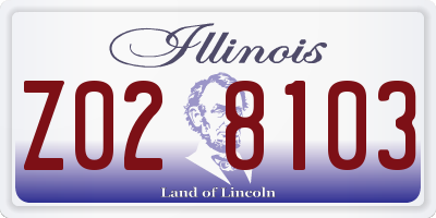 IL license plate Z028103