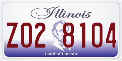 IL license plate Z028104