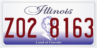 IL license plate Z028163