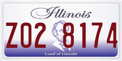 IL license plate Z028174