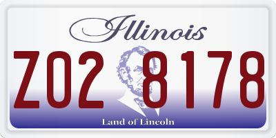 IL license plate Z028178