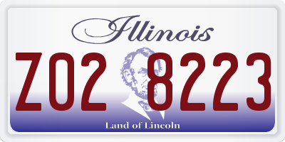 IL license plate Z028223
