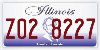 IL license plate Z028227