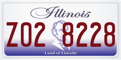 IL license plate Z028228