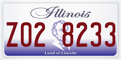 IL license plate Z028233