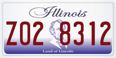 IL license plate Z028312