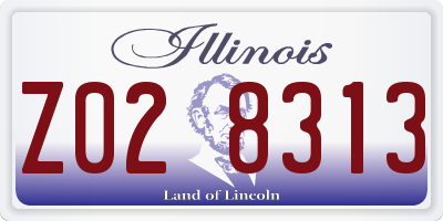 IL license plate Z028313