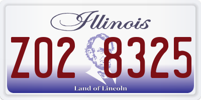 IL license plate Z028325