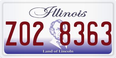 IL license plate Z028363
