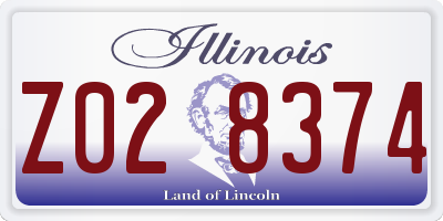 IL license plate Z028374