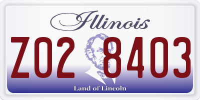 IL license plate Z028403