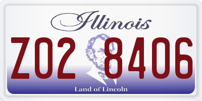 IL license plate Z028406