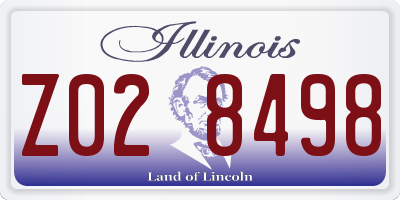 IL license plate Z028498