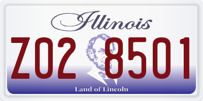 IL license plate Z028501