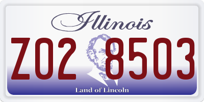 IL license plate Z028503