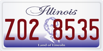 IL license plate Z028535