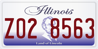 IL license plate Z028563
