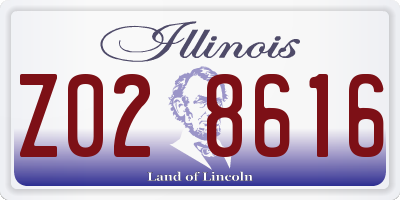 IL license plate Z028616