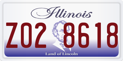 IL license plate Z028618