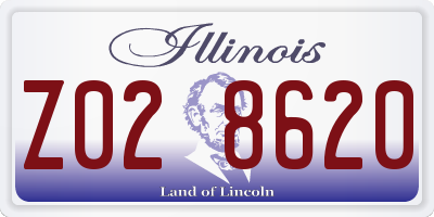 IL license plate Z028620