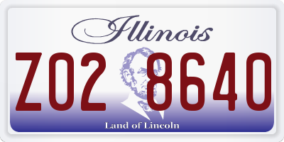 IL license plate Z028640