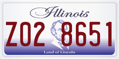 IL license plate Z028651