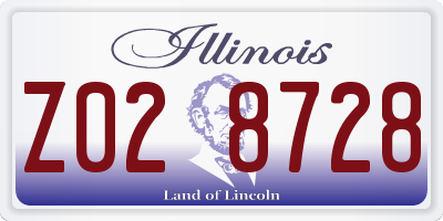 IL license plate Z028728