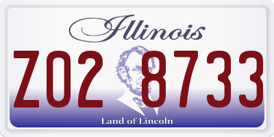 IL license plate Z028733