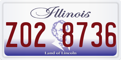 IL license plate Z028736