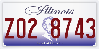IL license plate Z028743