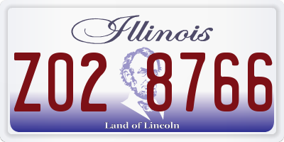 IL license plate Z028766