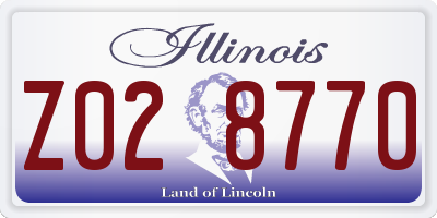 IL license plate Z028770
