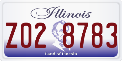 IL license plate Z028783