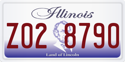 IL license plate Z028790