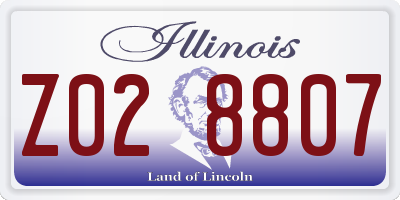 IL license plate Z028807