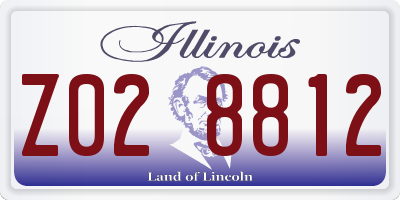 IL license plate Z028812