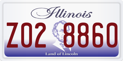 IL license plate Z028860
