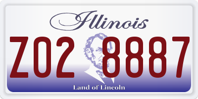 IL license plate Z028887
