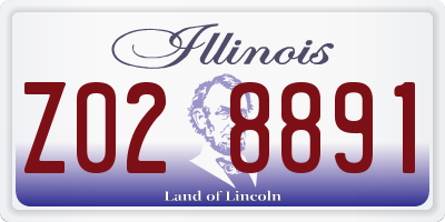 IL license plate Z028891