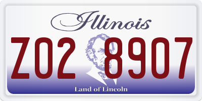IL license plate Z028907