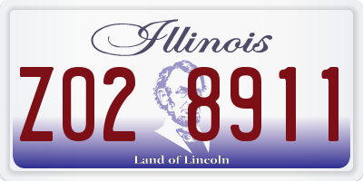 IL license plate Z028911