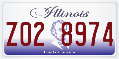 IL license plate Z028974