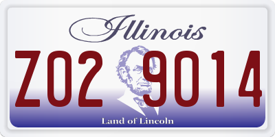 IL license plate Z029014