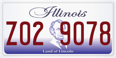 IL license plate Z029078