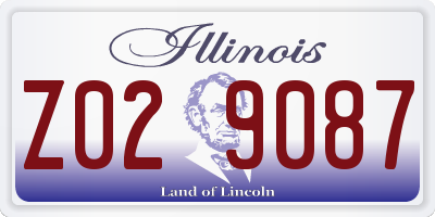 IL license plate Z029087
