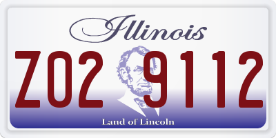 IL license plate Z029112